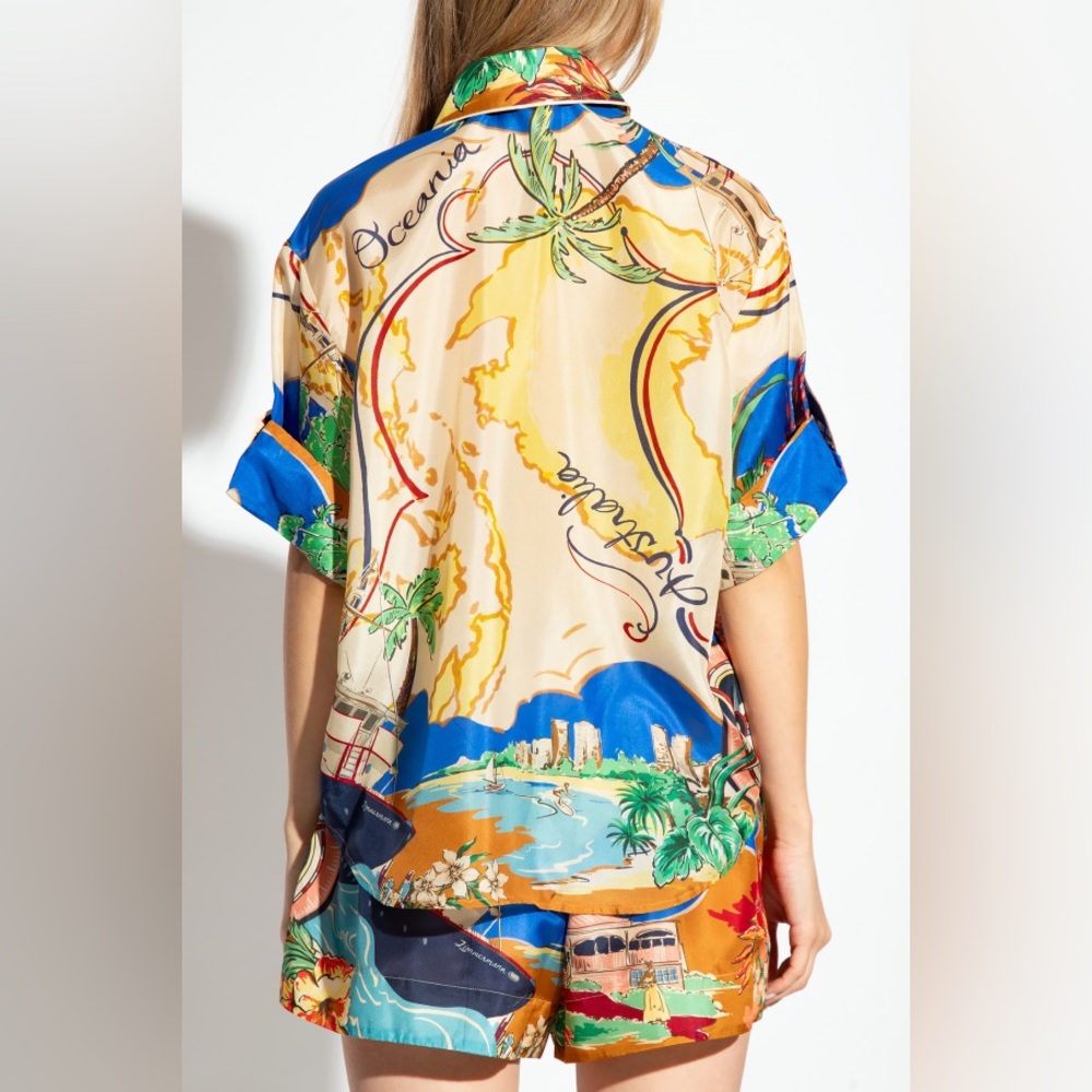 NEW: Zimmermann Alight Silk Nautical Top & Shorts Set: Size 2 (US 6-8) - Picture 6 of 6